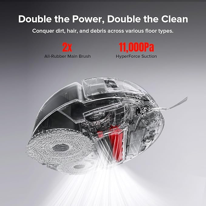 roborock Qrevo Slim Robot Vacuum and Mop Combo, 8.2cm Ultra-Slim, 3D Sensing - Image 4