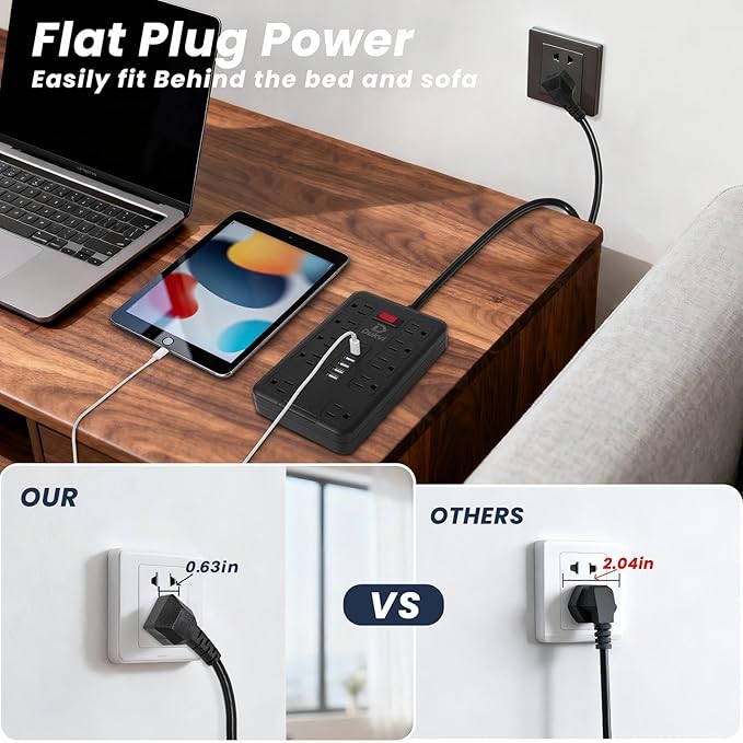 DUKVI Surge Protector Power Strip - Image 2