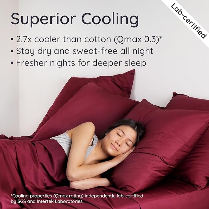 Bambaw Queen Size 4pcs Cooling Sheets Set 100% Viscose Derived from Bamboo - Image 3