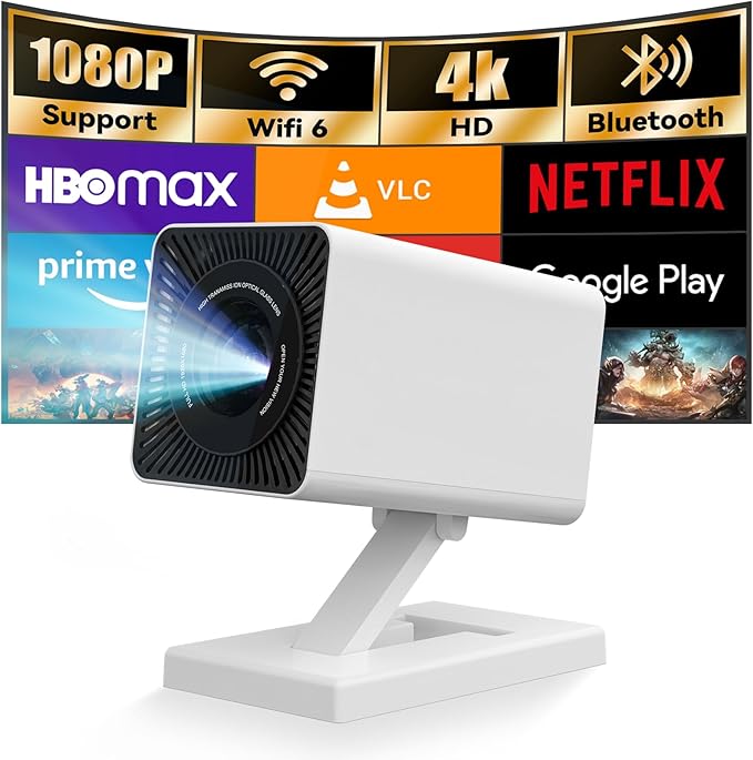 Mini Projector｜Portable Projector 1080P/4K Support｜Smart Projector by Maypug