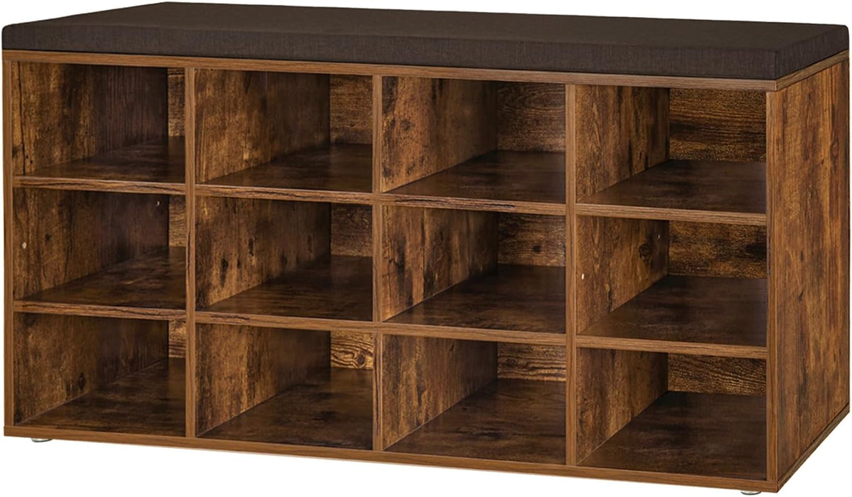 dinzi lvj shoe storage bench with cushion, 40.9", main product view