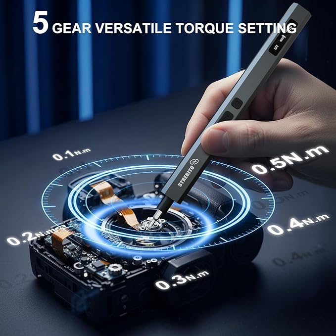 STREBITO 155 in 1 Mini Electric Screwdriver Set, Upgraded Small Electric - Image 2