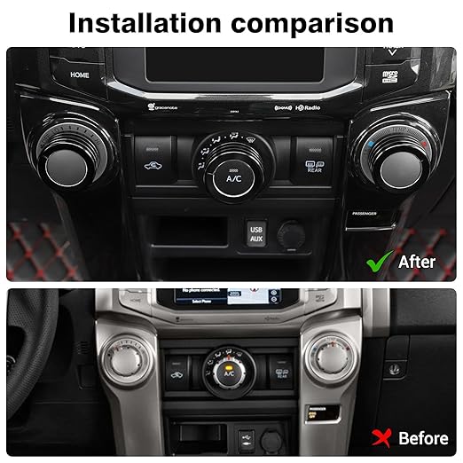 JeCar Air Conditioner Button Trim Cover Aluminum Alloy Knob Cover Fit - Image 4