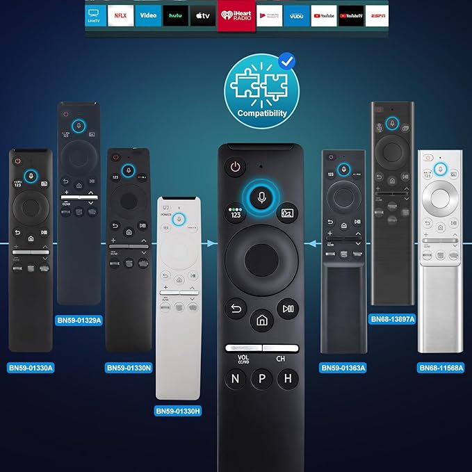 Replacement Voice Control for Samsung-Smart-TV-Remote, for Samsung Crystal UHD - Image 2