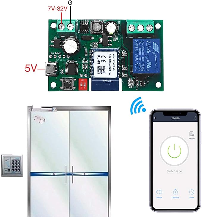 Newgoal WiFi Wireless Inching Relay Switch Momentary DIY Smart Home Remote - Image 4