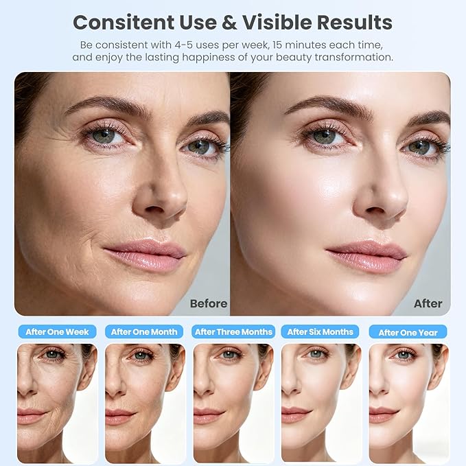 7 Color Light Face and Neck Massager Tool of Double Chin Reducer, Facial - Image 3