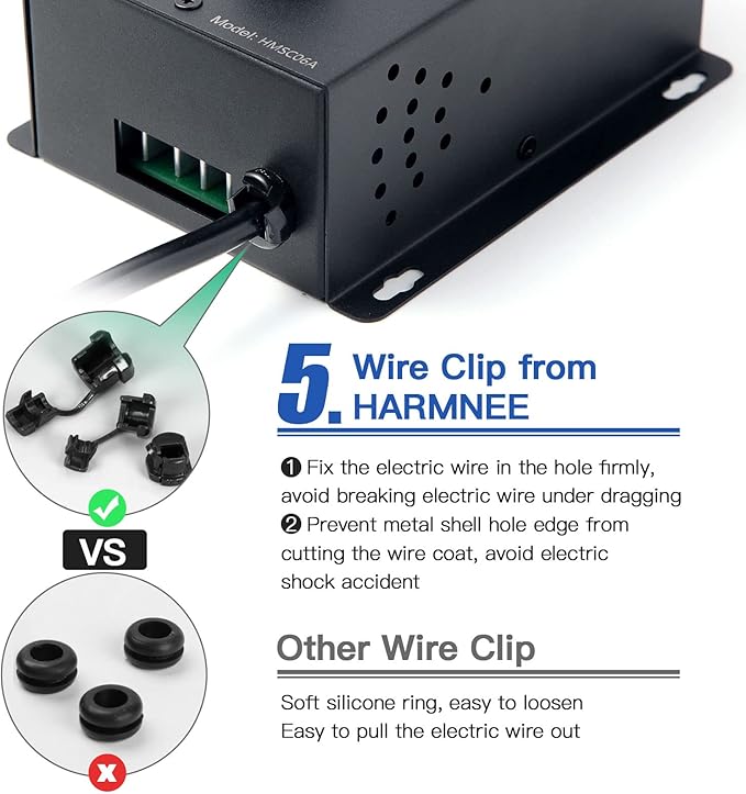 HARMNEE AC Motor Speed Controller 110-120V / 10A Rated / 15A Max, Fan Speed - Image 8