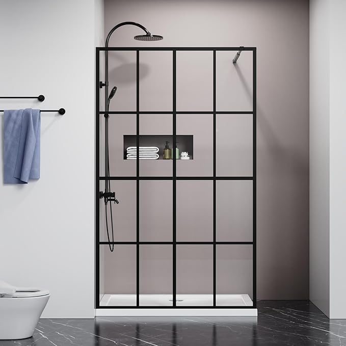 Goodyo 46" X 72" Shower Door Clear Tempered Glass Framed Shower Screen Walk-in - Image 2