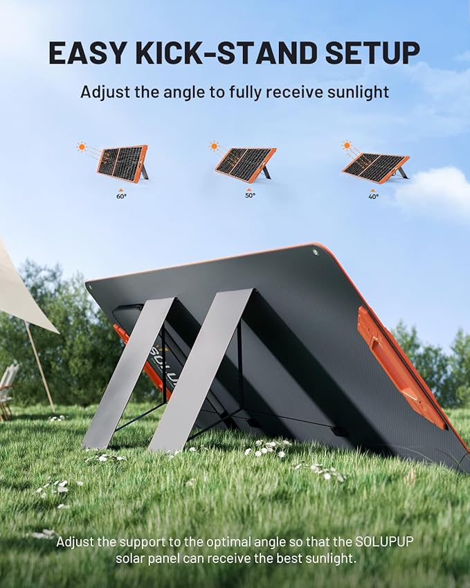 SOLUPUP 60W Portable Solar Panel, IP65 Waterproof Foldable Solar Panels - Image 8
