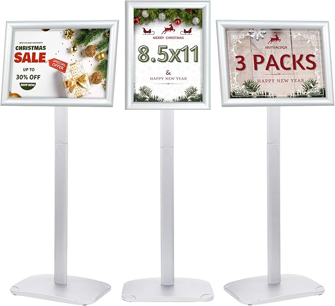 Mutualsign 3Pcs Heavy Duty Pedestal Sign Holder by Mutualsign