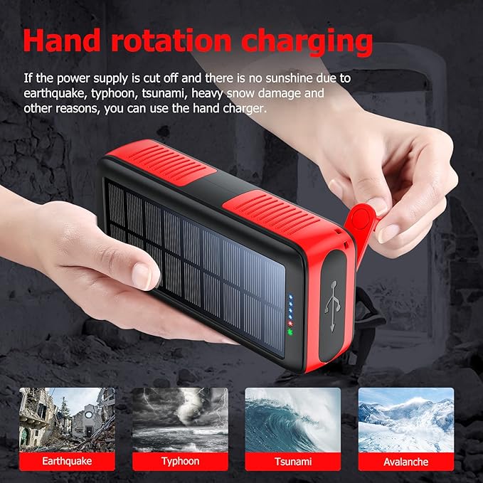 boogostore Solar Charger Power Bank 63200mAh, Portable Charger - Image 3
