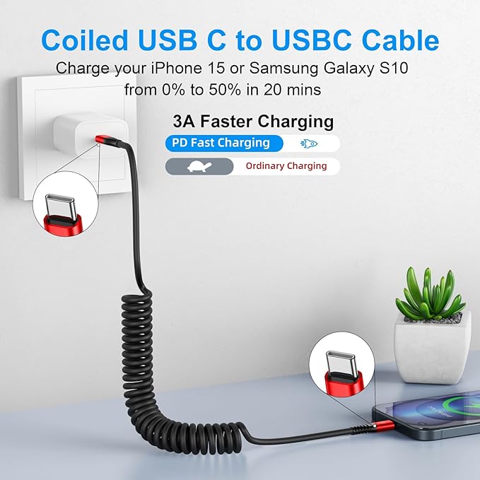 USB C Cable 3ft 2Pack USB C to USB C Charger Cable - Image 2