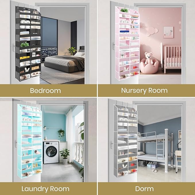 HOMELUX THEORY UPGRADED 6 Tiers Over The Door Organizer Hanging - Image 7