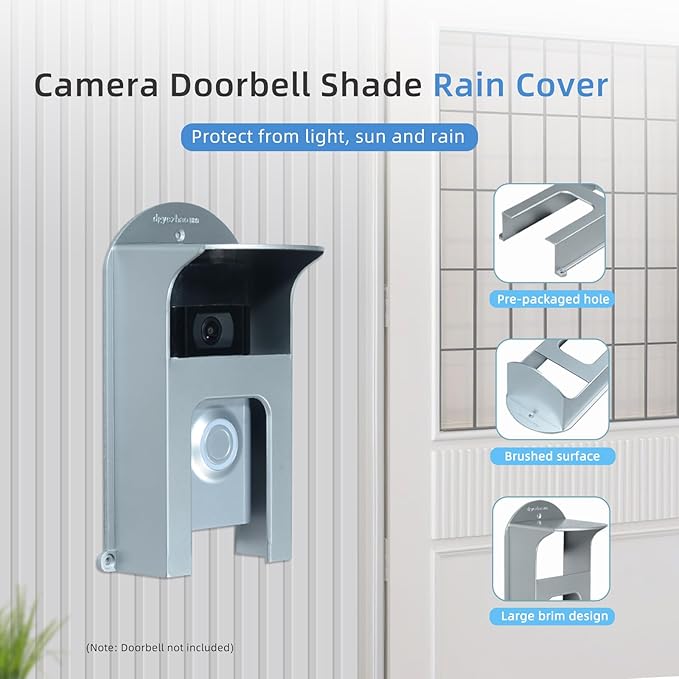 dgyezhao Doorbell Plastic Rain Cover, Large Accessories Cover Weatherproof Anti - Image 6