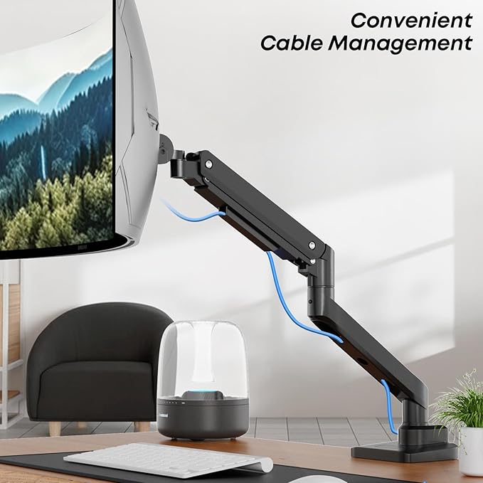 Premium Heavy Duty Monitor Arm for 17 to 49 inch Screens up to 44lbs, Fully - Image 8