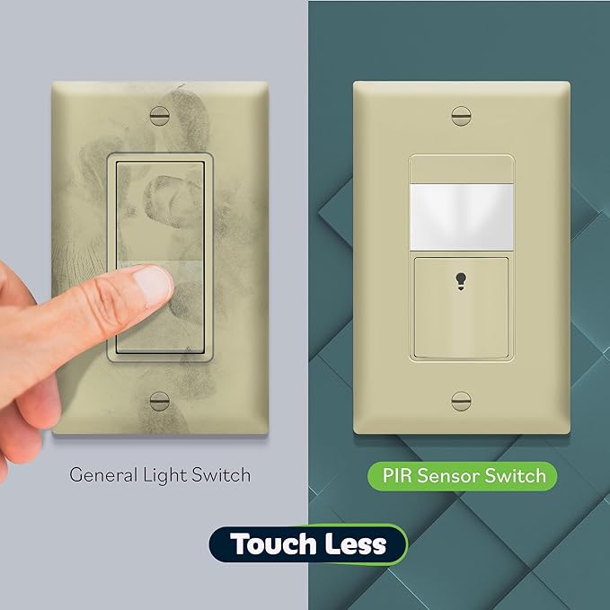 TOPGREENER PIR Motion Sensor Switch, Ambient Light Level Detector, No Neutral - Image 6