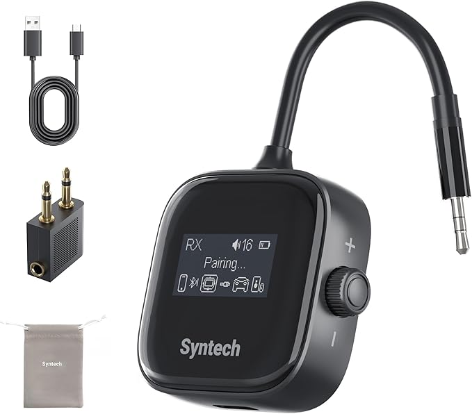 Syntech Airplane Bluetooth Transmitter Receiver 5.4 Adapter by Syntech