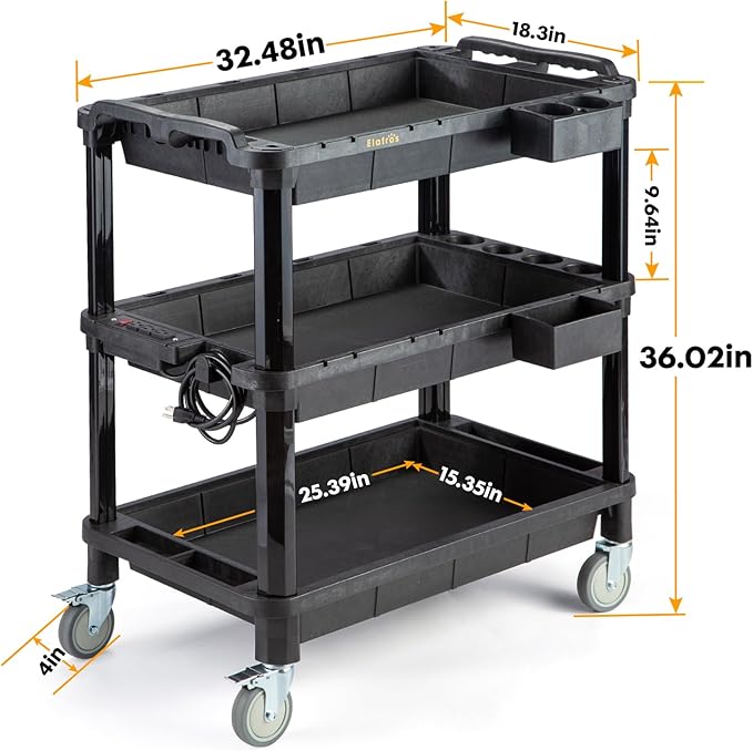 ELAFROS Multi-Use Rolling Cart - Image 2