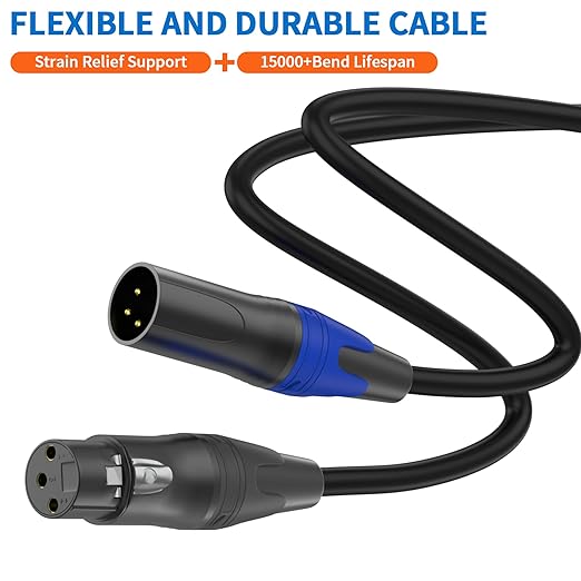 LanSenSu XLR Splitter Cable, 1 Female to 2 Male Patch Y Cable Balanced - Image 6