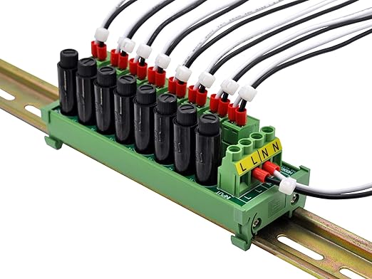 DIN Rail Mount AC 24-250V 8 Channel Pluggable Top Wiring Terminal Block Power - Image 5