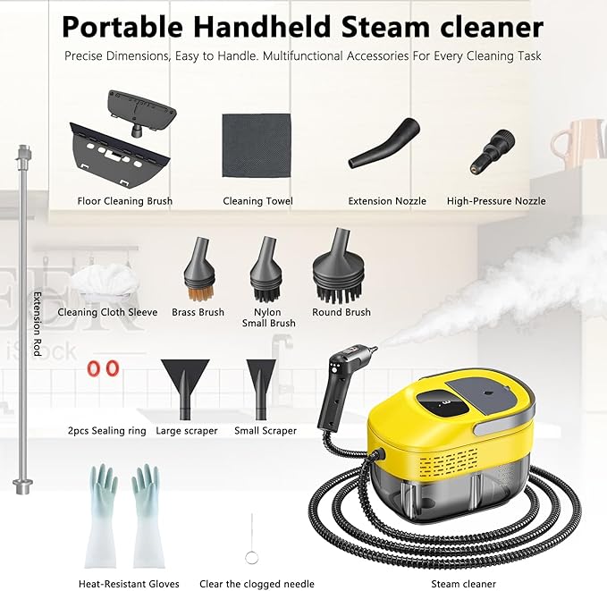2026 New 3 Level Adjustable Pressurized Handheld Steam Cleaner - Image 8