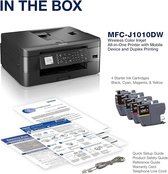Brother MFC-J1010DW Wireless Color Inkjet All-in-One Printer - Image 3