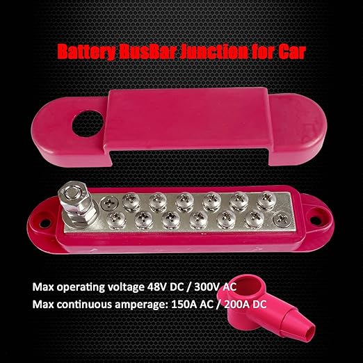 1/4" Stud Power Distribution Block Bus Bar - Image 2