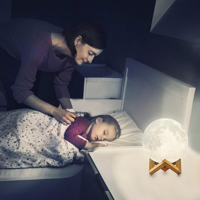 PRUGNA Moon Lamp, 1200mAh Ultra-Long Endurance Night Light, 7.1" 16 Colors LED - Image 7