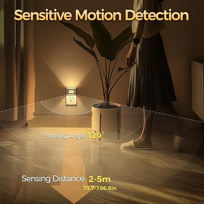 DORESshop LED Night Light, Night Lights Plug into Wall, Plug in Night Light - Image 3