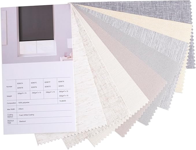 Zshine Motorized Window Blinds Fabric Samples of Blackout Light Filtering - Image 4