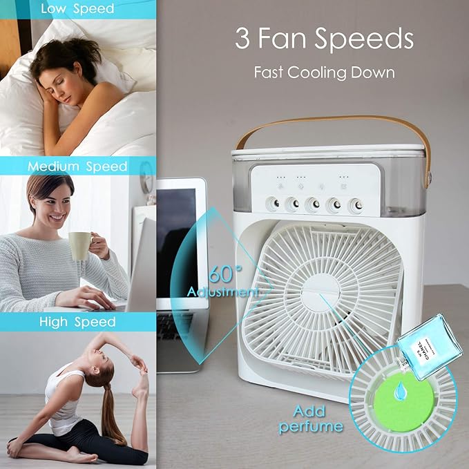 NTMY Portable Air Conditioner Fan, Mini Evaporative Air Cooler - Image 2