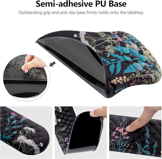 Mouse Pad Wrist Support, Laokiiy 2 in1 Keyboard Wrist Rest+ Ergonomic Mouse Pad - Image 4