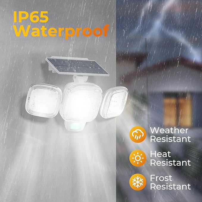 ESLIGHTION Solar Motion Sensor Outdoor Lights, 3 Modes LED Security Flood Light - Image 2