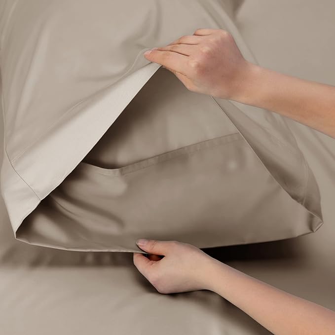 Bedsure Cooling Sheets Twin, Rayon Derived from Bamboo, Breathable & Soft Twin - Image 5