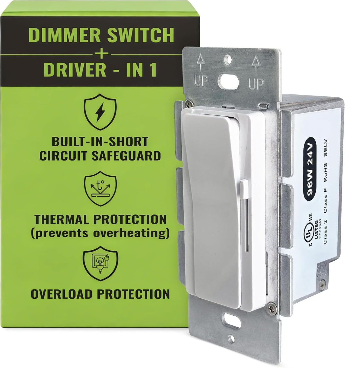 Select LED 96W 24V DC Driver and Dimmer Light Switch, 120VAC Tunable White CCT