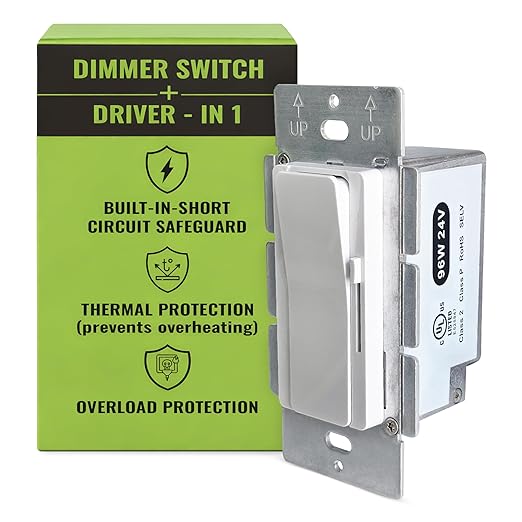 Select LED 96W 24V DC Driver and Dimmer Light Switch, 120VAC Tunable White CCT by selectlighting