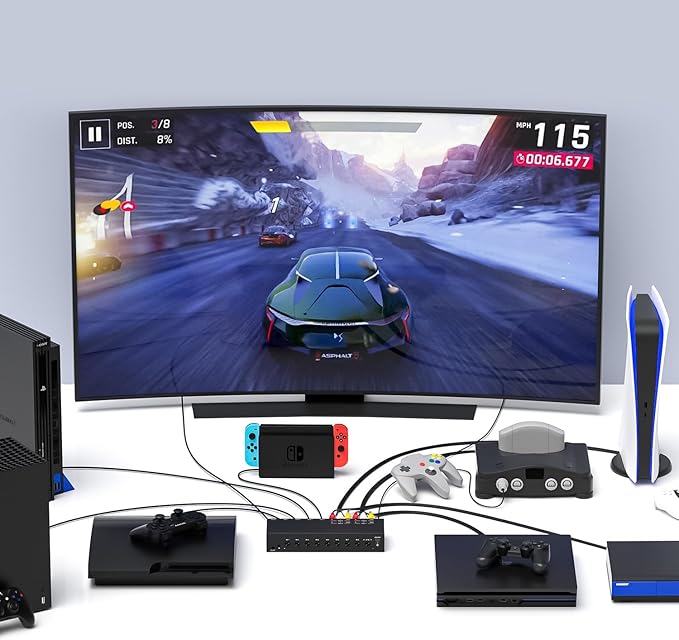 RuiPuo 8-Input to 1-HDMI-Output Converter Switchbetween Quick Different Sources - Image 4