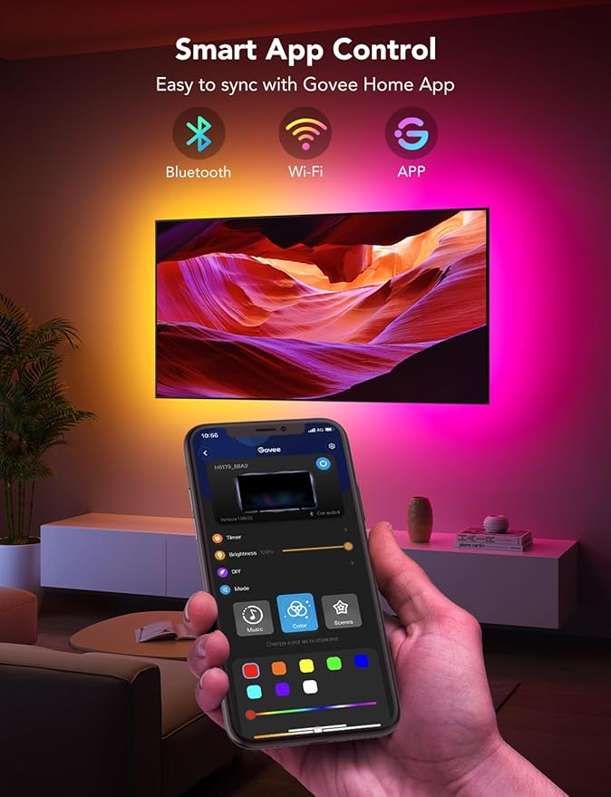 Govee TV LED Backlight Strip, RGBIC Smart LED Backlight - Image 5