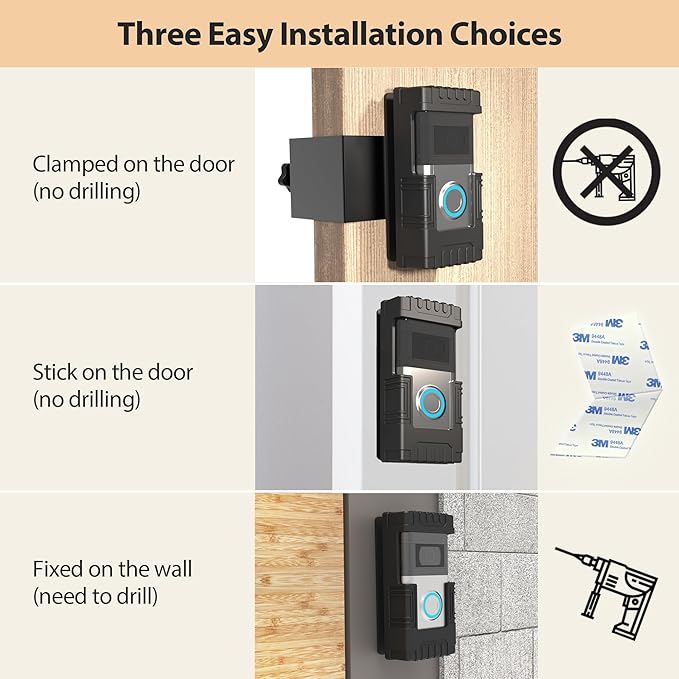 Heart of Tafiti Anti-Theft Video Doorbell Mount, Compatible - Image 4