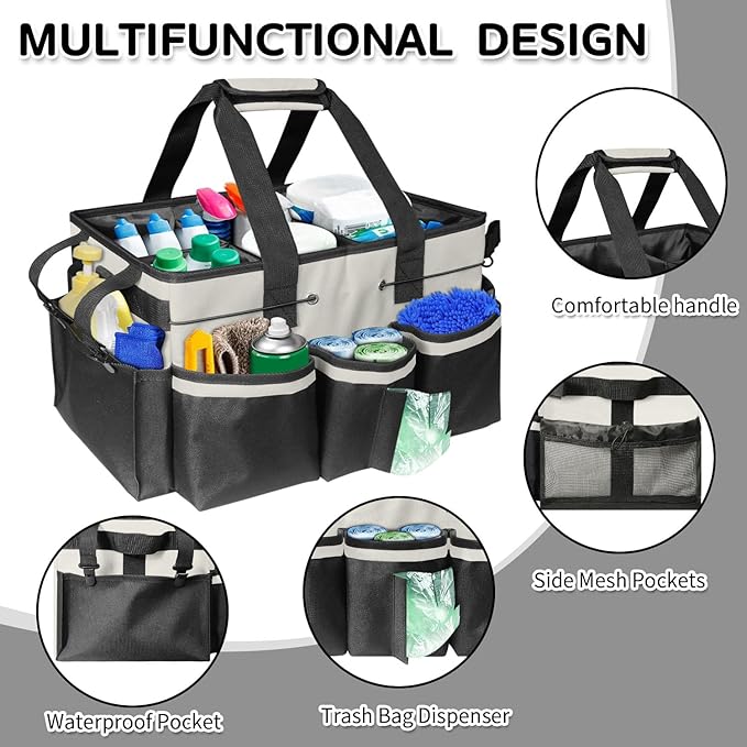 Boczif Cleaning Caddy Bag Wearable, Cleaning Caddy Supplies Organizer - Image 2