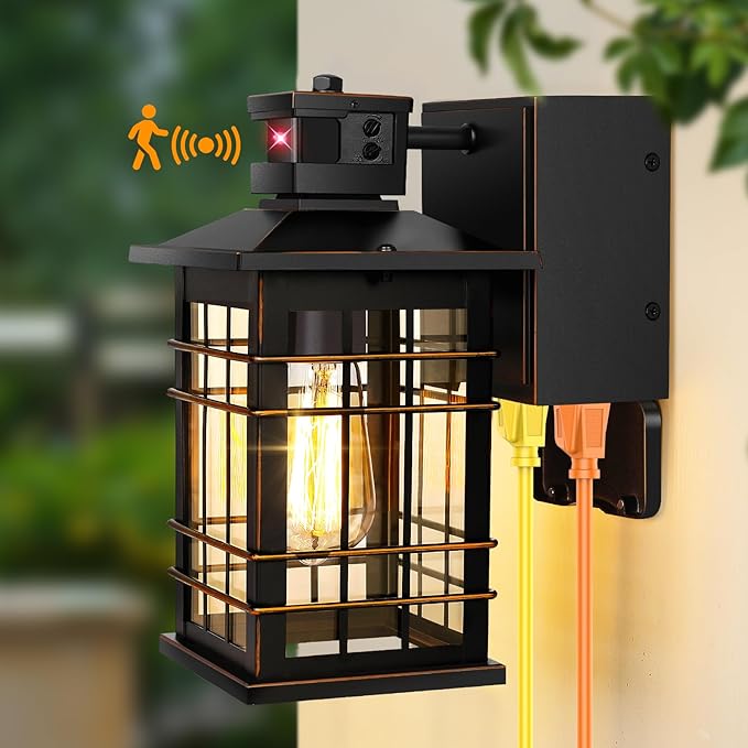 Motion Sensor Dusk Dawn Outdoor Wall Light Fixture by Kondras