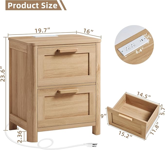 Joaxswe Farmhouse Nightstand - Image 2