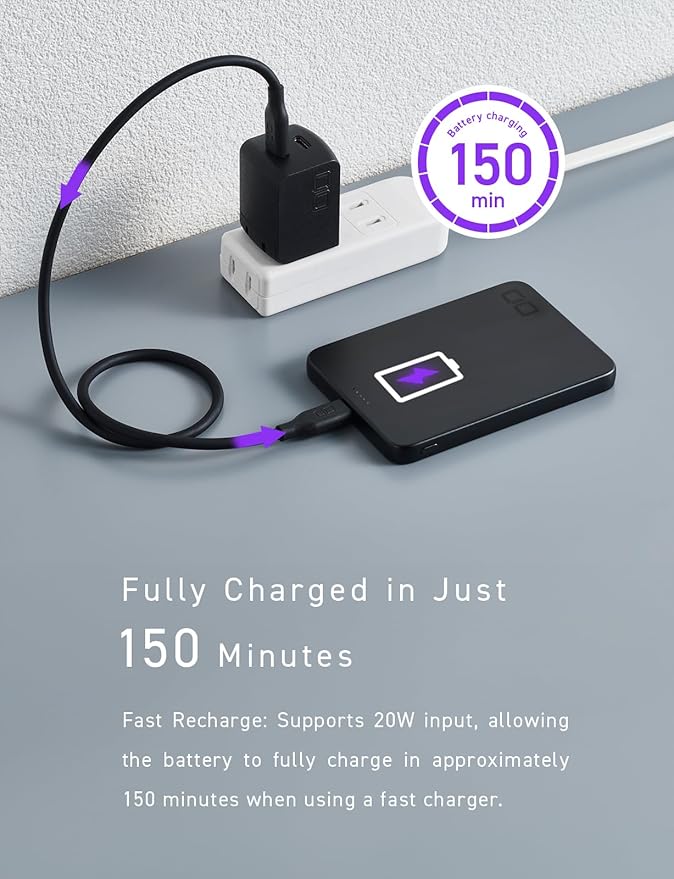 CIO Qi2 Magsafe Charger, 5000mAh Ultra-Slim Magnetic Wireless Charger iPhone - Image 6