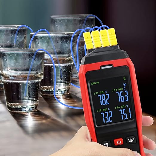 Thermocouple Thermometer Data Logger 4 Channels Digital K Type Thermometer - Image 6