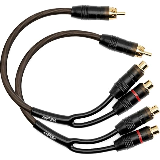 Install Link RCA Audio Cable for Subwoofer or Stereo Cable, Y Adapter 1-Male to by InstallLink