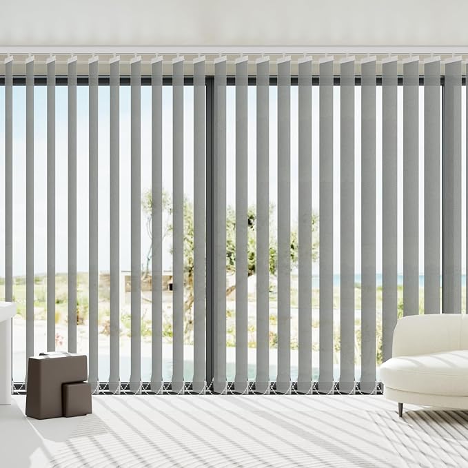 Blindify Motorized Vertical Blinds, Light Filtering Sliding Door Shades - Image 2