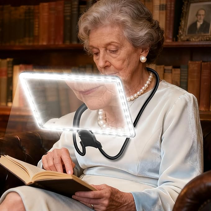 5X Neck Magnifying Glass with Light, Magnifier with Light Hands Free, Full Book by Unknown