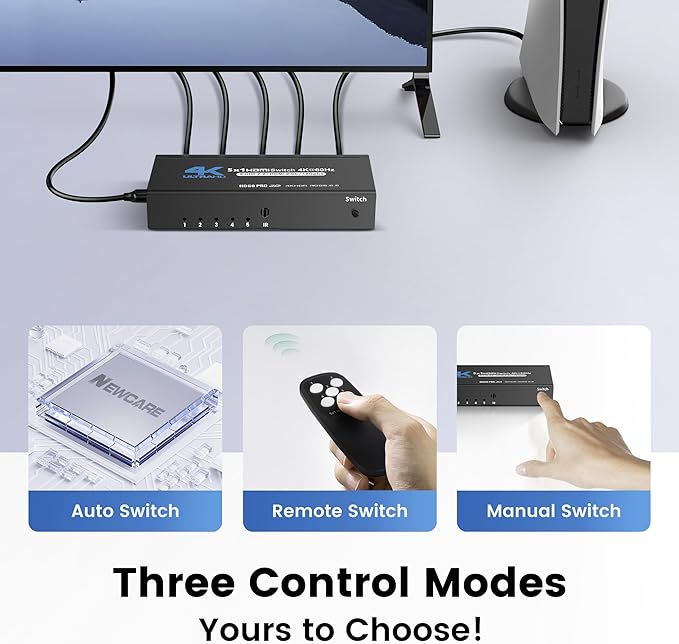 NEWCARE 4K@60Hz HDMI Switch 5 in 1 Out - Image 6