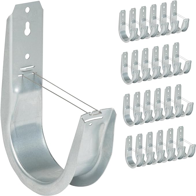 ICC 4-Inch Wall Mount J-Hook – 25-Pack, Cable Support Hooks by ICC