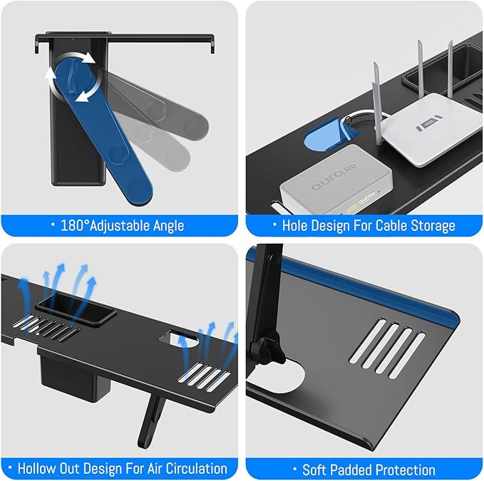Adjustable Steel TV Top Shelf, Floating TV Stand - Image 6
